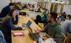 JMU students in Carrier Library
